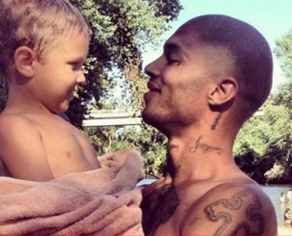 Jeremy Meeks y su hijo