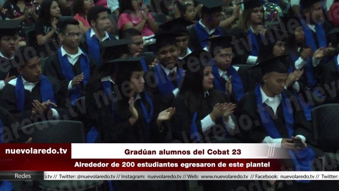 Gradúan 200 alumnos del Cobat 23 (VIDEO)