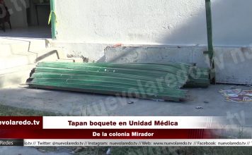 Tapan boquete que ocasionó conductor en Unidad Médica de la colonia Mirador (VIDEO)