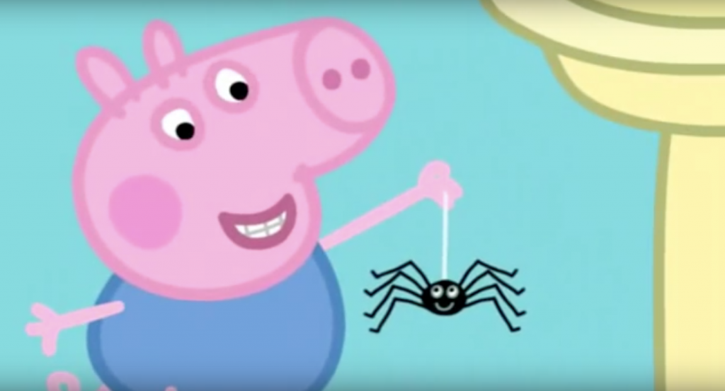 Acusan a 'Peppa Pig' de incitar a los niños a jugar con arañas