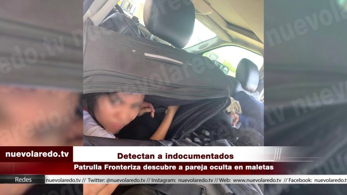 Ocultan a indocumentados en grandes maletas; los detienen en Laredo Texas